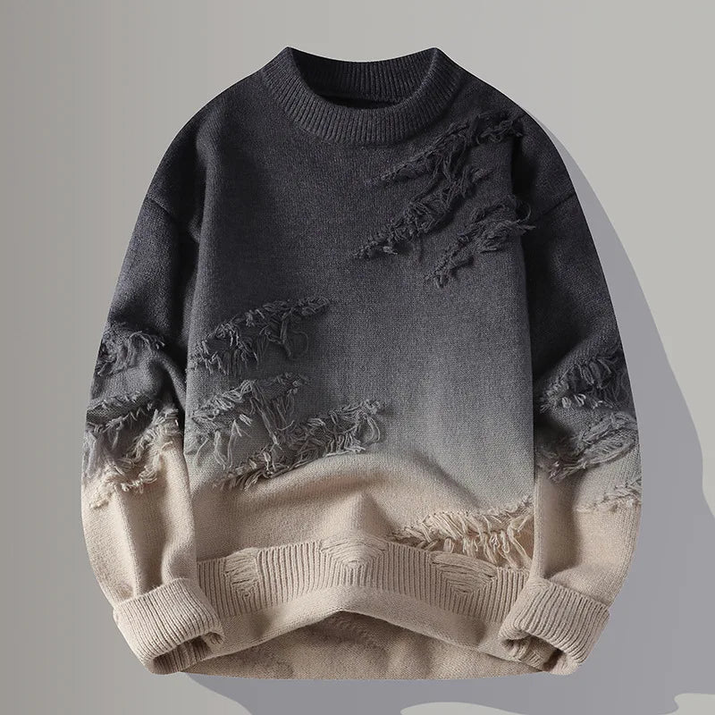 Jindrich - Jersey De Manga Larga Con Efecto Deshilachado