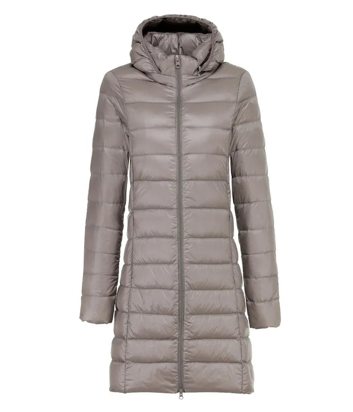 Sheila - Chaqueta Larga Acolchada con Capucha