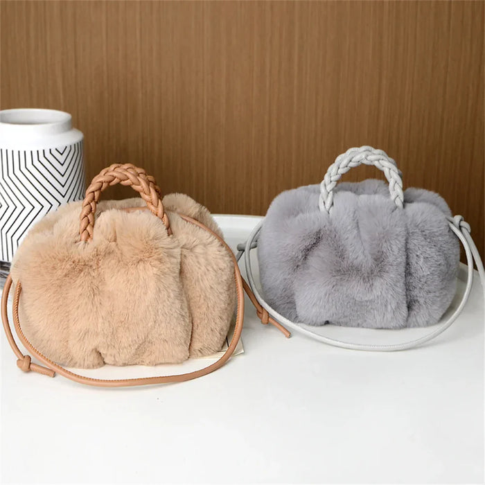 Narnia - Bolso Bandolera de Peluche con Forma de Calabaza