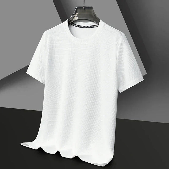Sajid - Camiseta De Manga Corta Con Cuello Redondo Y Textura