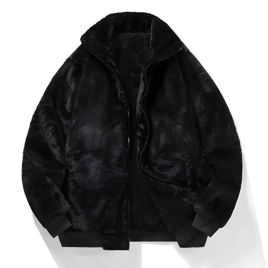 Nevin - Cazadora Bomber Retro de Piel Sintética