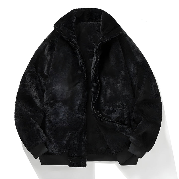 Nevin - Cazadora Bomber Retro de Piel Sintética