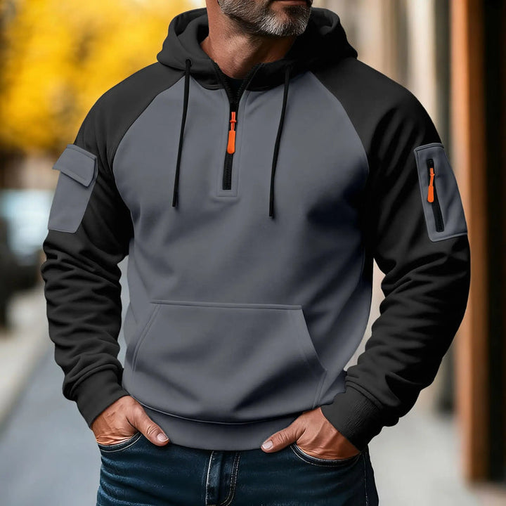 Nachman - Sudadera Con Capucha Manga Larga y Media Cremallera