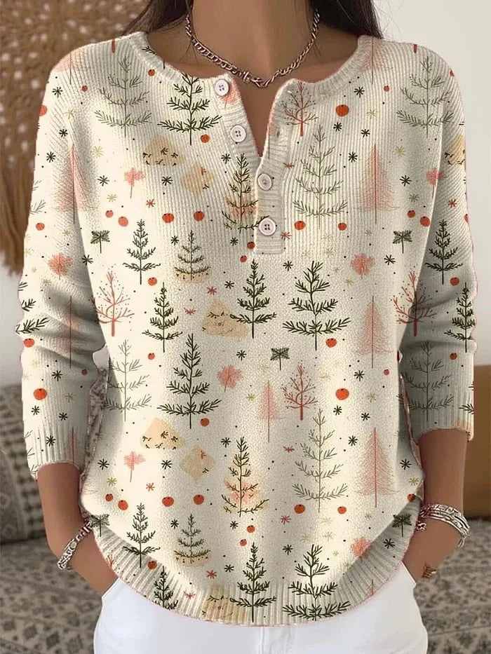 Moneeka - Jersey Navideño Con Botones