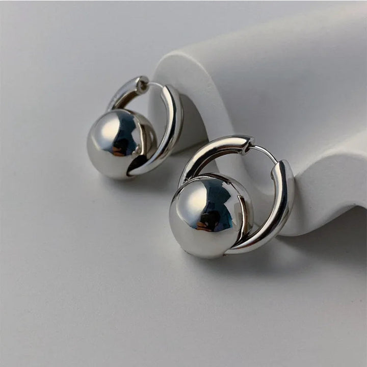 Maija - Pendientes Minimalistas De Aro Plateados