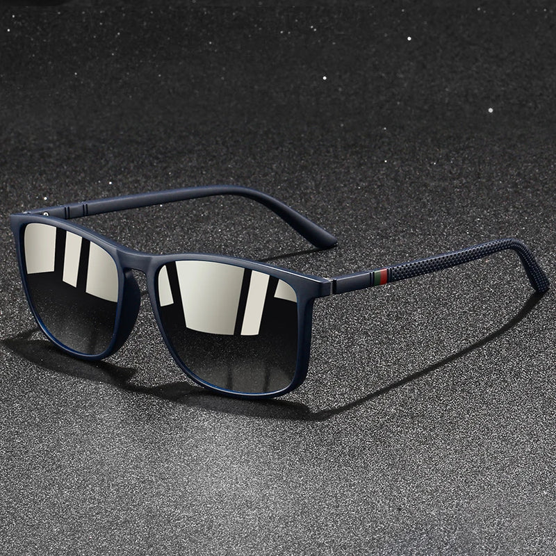 Chatioglow - Gafas de Sol Polarizadas con Protección UV de Montura Cuadrada