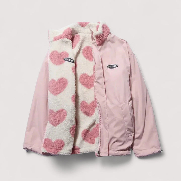 Gerina - Chaqueta Reversible Con Estampado De Corazones