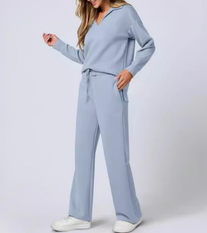 Zulema - Conjunto de Dos Piezas Con Pantalón Acampanado