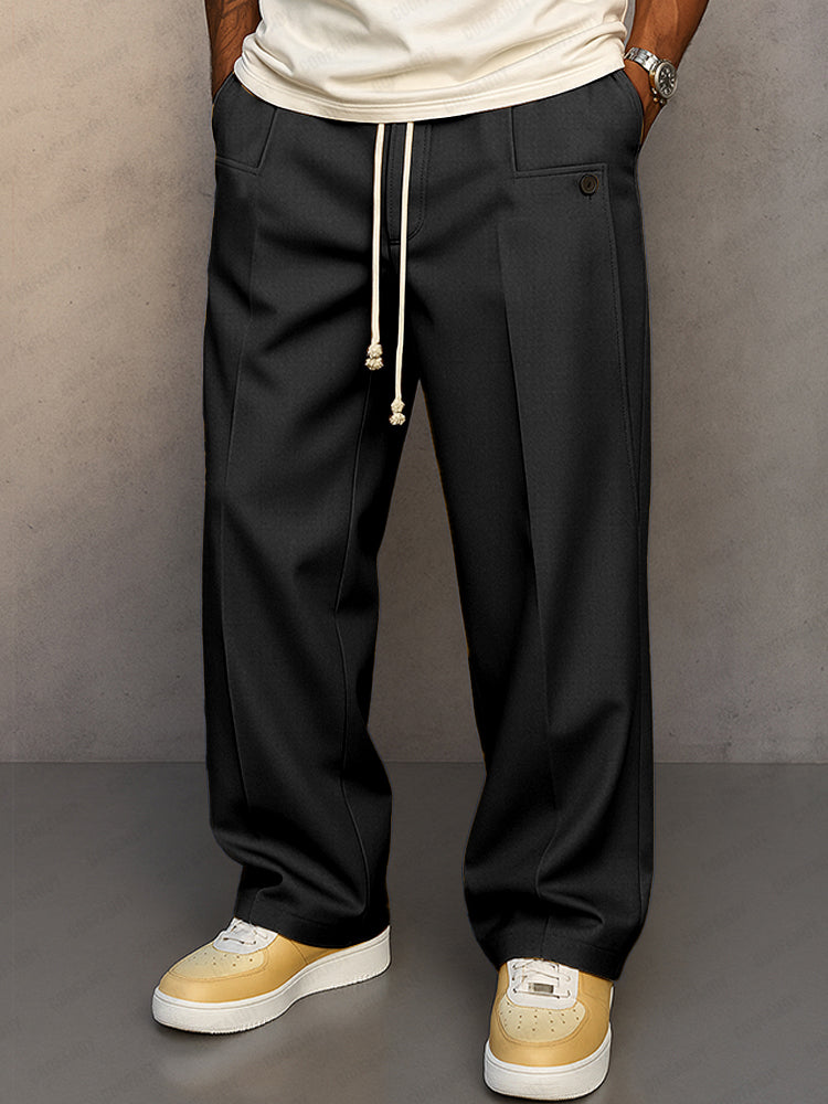 Fabien - Elegantes Pantalones Rectos Holgados