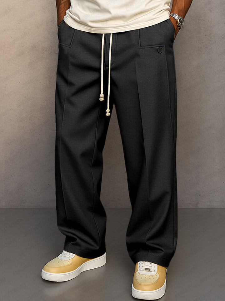 Fabien - Elegantes Pantalones Rectos Holgados