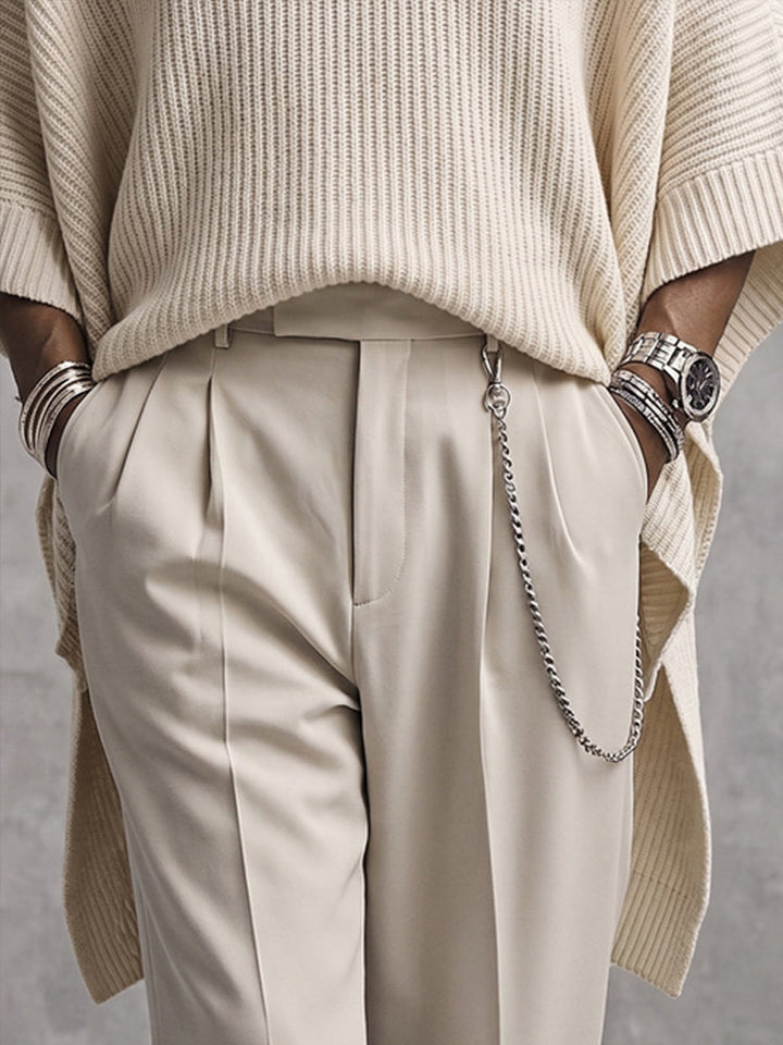 Joash - Jersey Poncho De Cuello Alto Acanalado Oversize