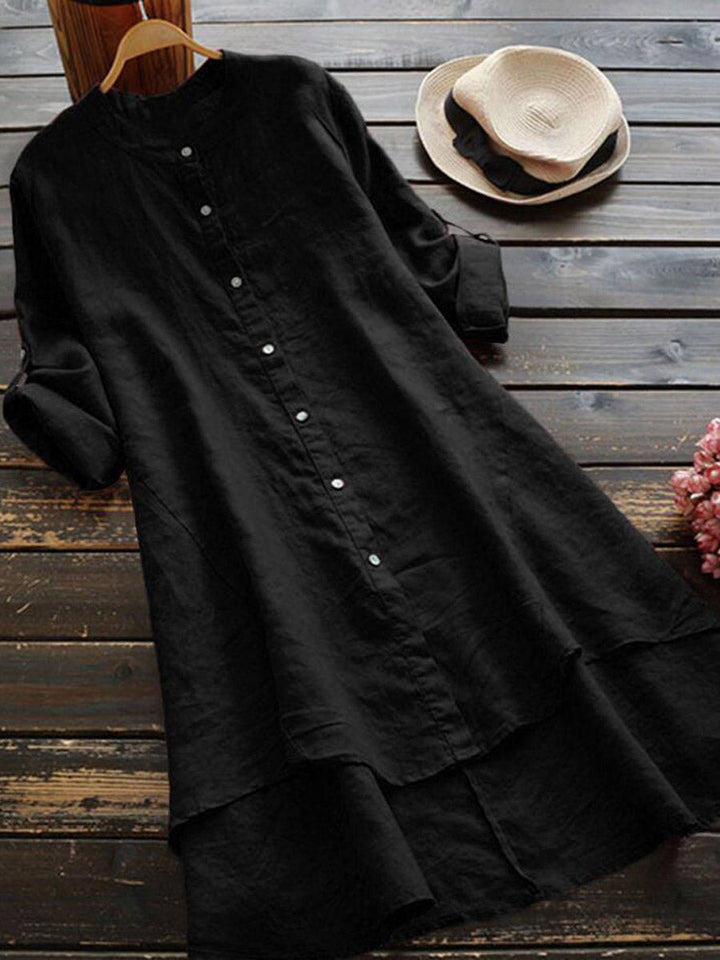 Haleena - Vestido Camisero Informal De Lino