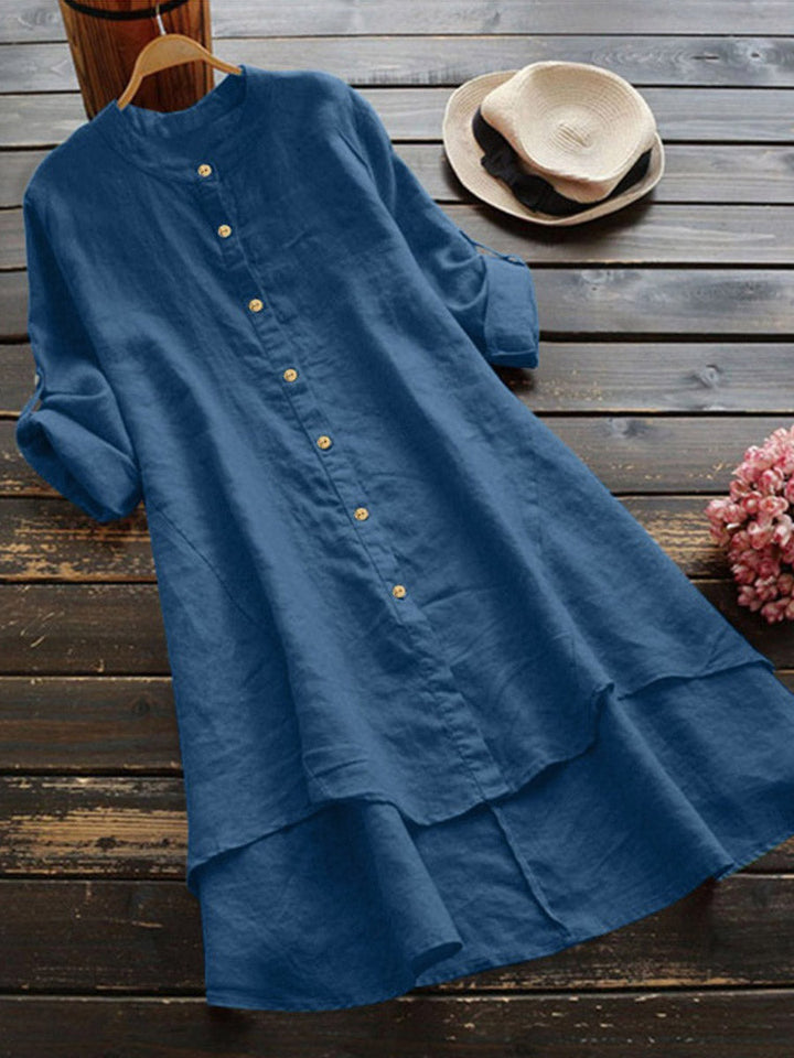 Haleena - Vestido Camisero Informal De Lino