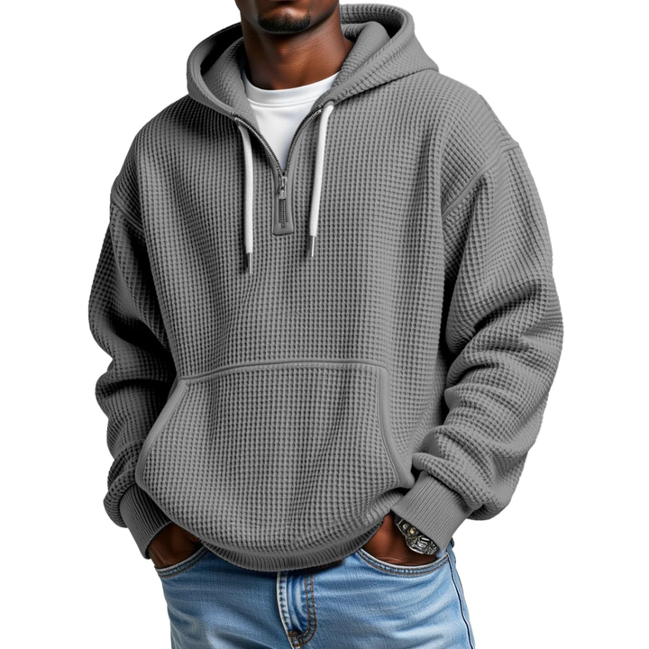 Mackenzie - Waffle Knitted Long Sleeve Hoodie