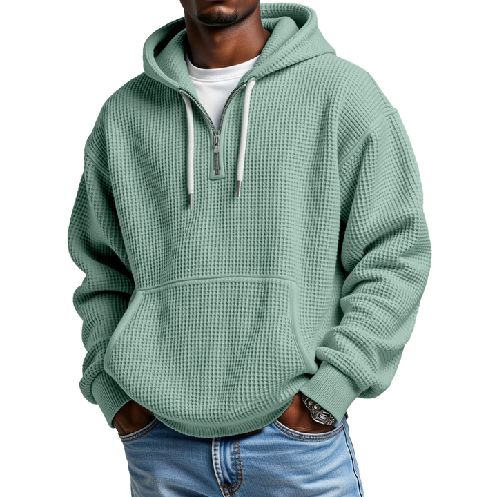 Mackenzie - Waffle Knitted Long Sleeve Hoodie