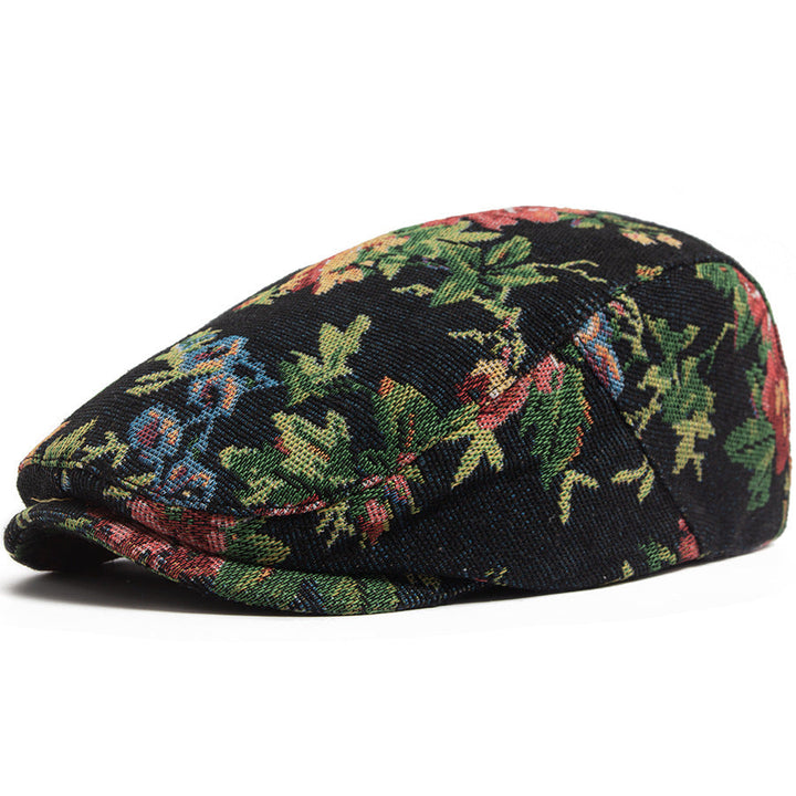 Sekou - Gorra Plana Tejida Con Estampado Floral