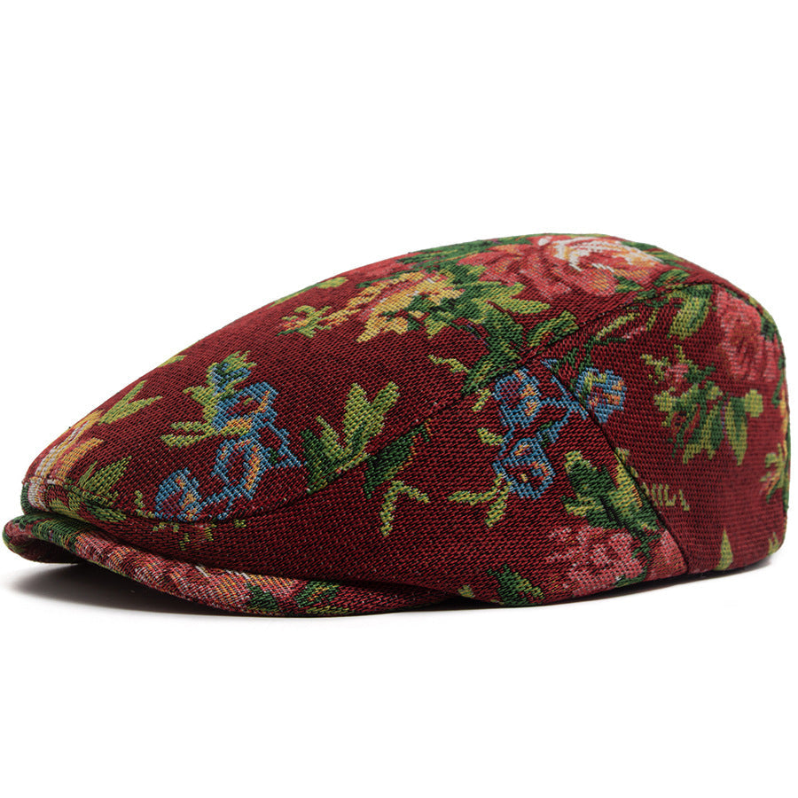 Sekou - Gorra Plana Tejida Con Estampado Floral