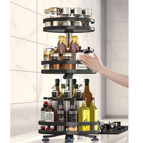 SpinEase - Organizador Giratorio 360° (3 Capas)