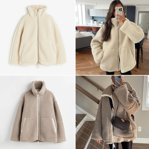 Tatjanka - Chaqueta De Lana De Cordero De Manga Larga