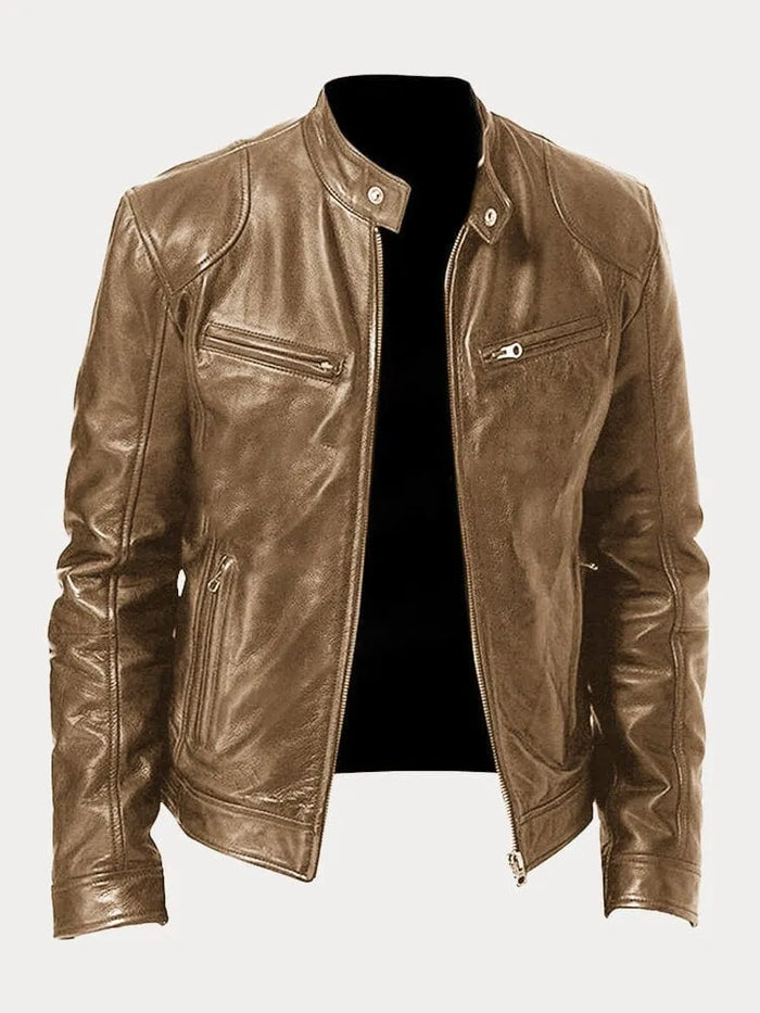 Zafeirios - Chaqueta de Cuero Informal