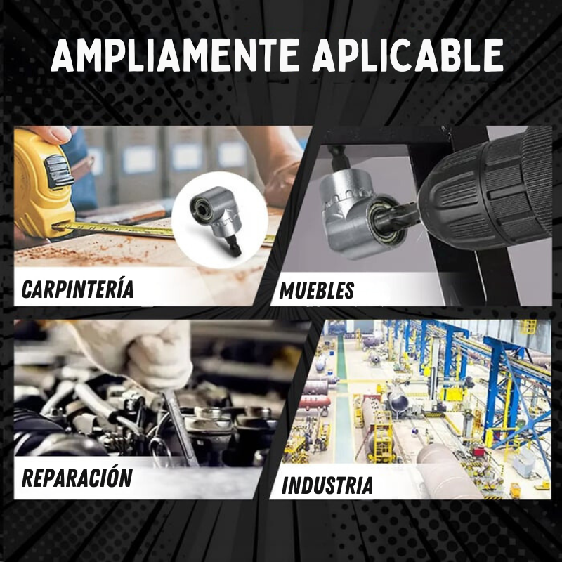 FlexiDrill - Adaptador De Broca En Angulo Recto De 105 Grados