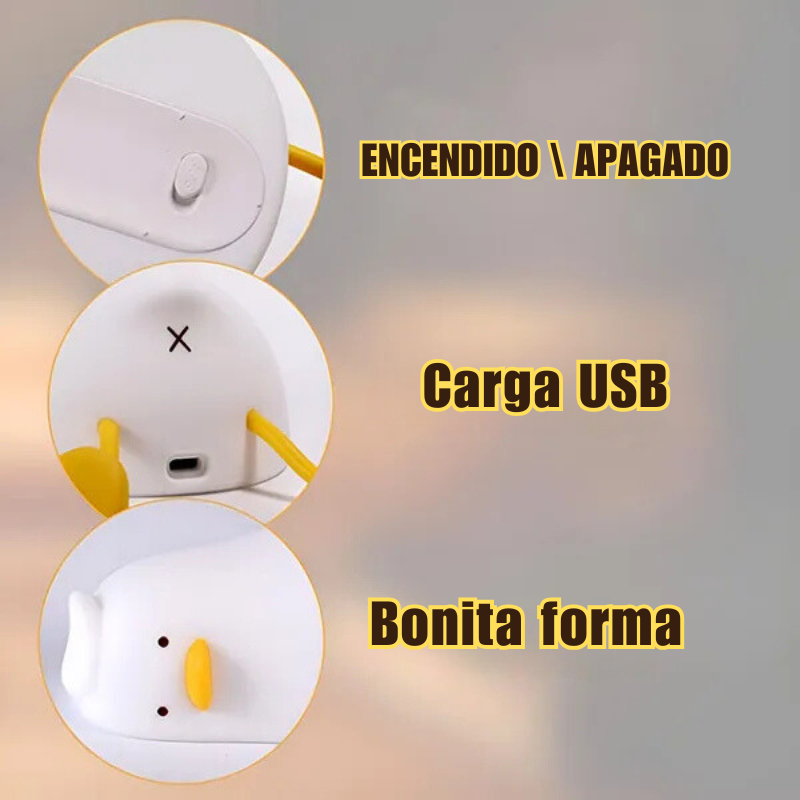 LumaDuck - Adorable Lámpara De Silicona Con Duc Tumbado