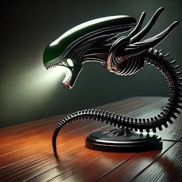AlienGlow - Lámpara de Mesa con Forma de Criatura Alienígena