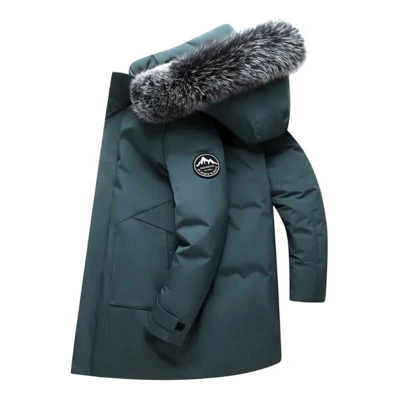 Eyal - Elegante Parka Bouclier de Manga Larga
