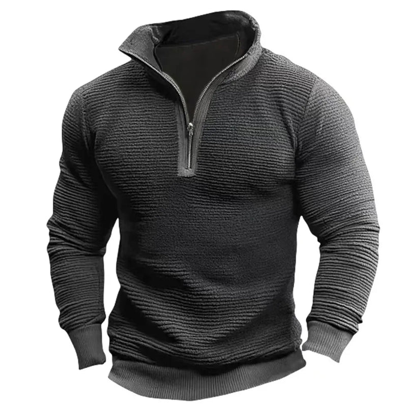Saverio - Sudadera Vintage Con Media Cremallera