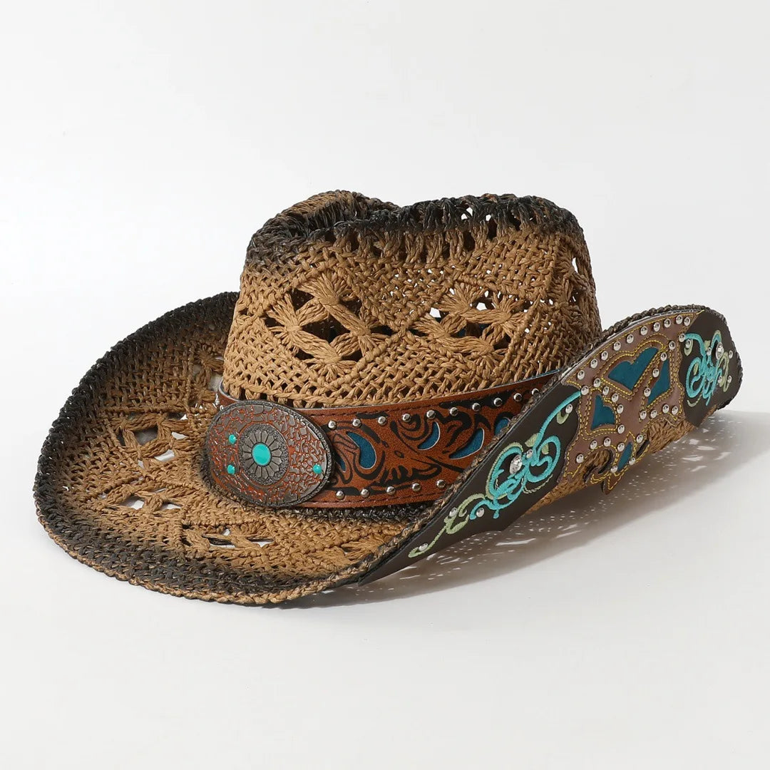 PrairieCrown - Sombrero De Vaquero Tejido