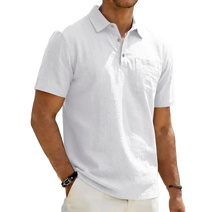 Josef - Polo De Lino De Manga Corta