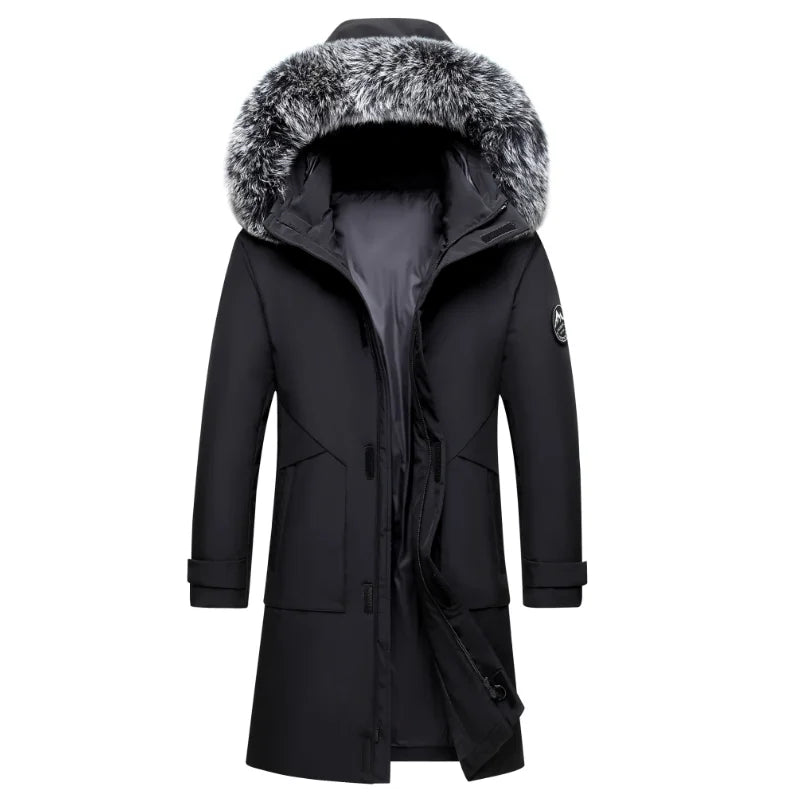 Eyal - Elegante Parka Bouclier de Manga Larga