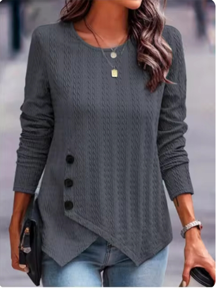 Selema - Elegante Camiseta Cuello Redondo