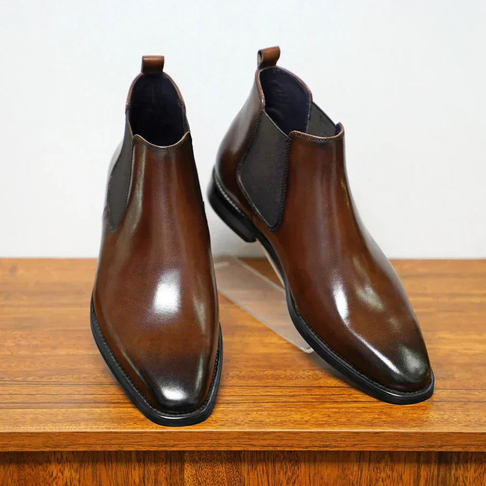Angelo - Botas de Piel Ultrabrillante