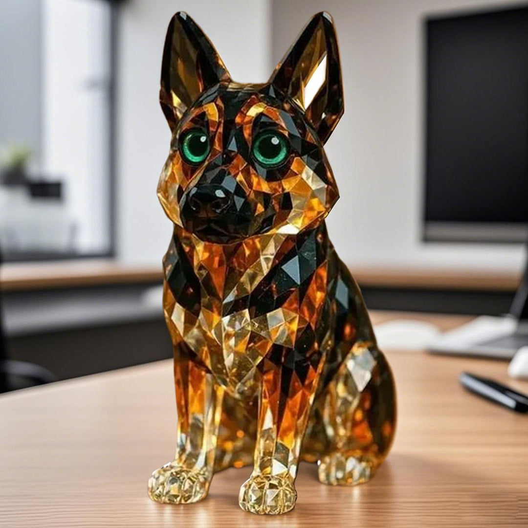 EternalPaws - Figurita de Pastor Alemán de Cristal