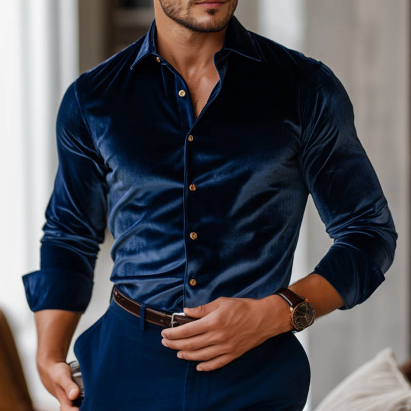 Kalana - Camisa Elegante de Manga larga Con Cuello
