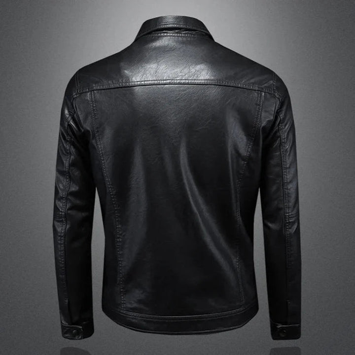 Lulzim - Informal Ajuste Entallado Cuero Chaqueta