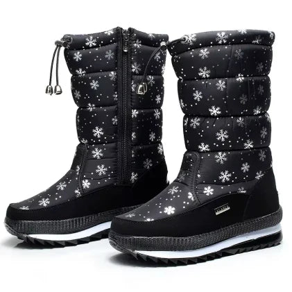 Karla - Botas De Nieve Impermeables De Piel Sintética