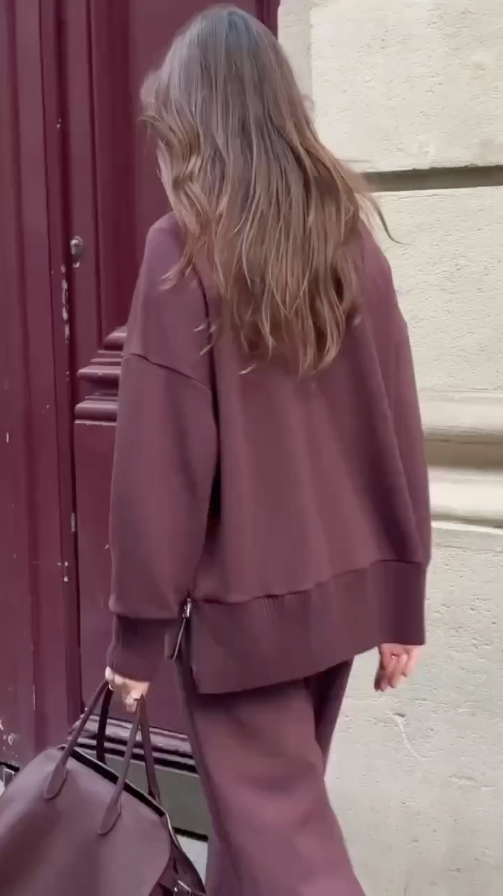 Lysann - Traje de dos Piezas de Punto Cálido