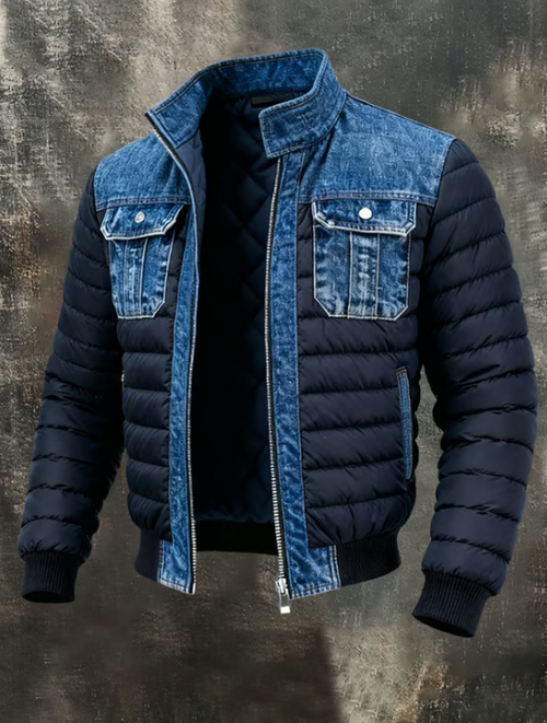 Yegor - Chaqueta Híbrida De Denim Acolchada
