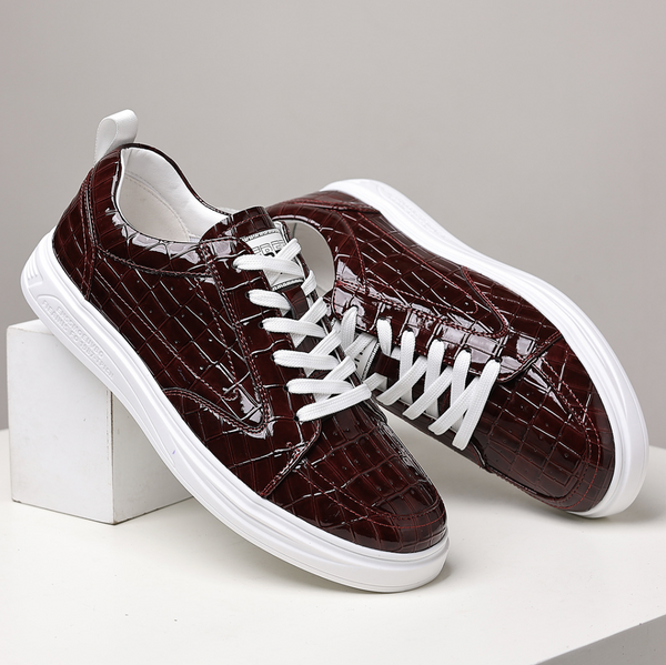 Deion - Zapatillas Deportivas De Cuero Con Cordones