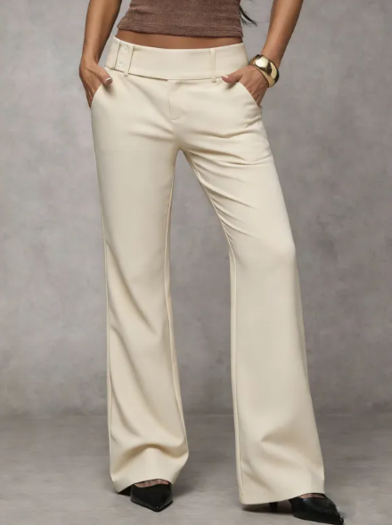 Fanny - Pantalones Elegantes Con Pernera Acampanada
