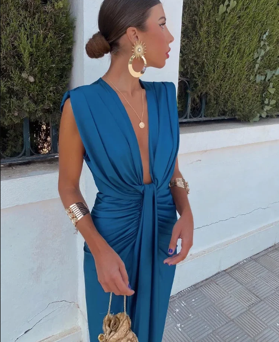 Feera - Vestido De Fiesta Con Escote Profundo