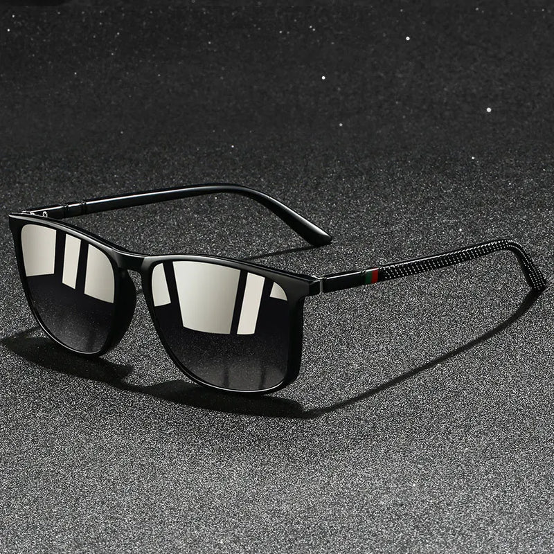 Chatioglow - Gafas de Sol Polarizadas con Protección UV de Montura Cuadrada