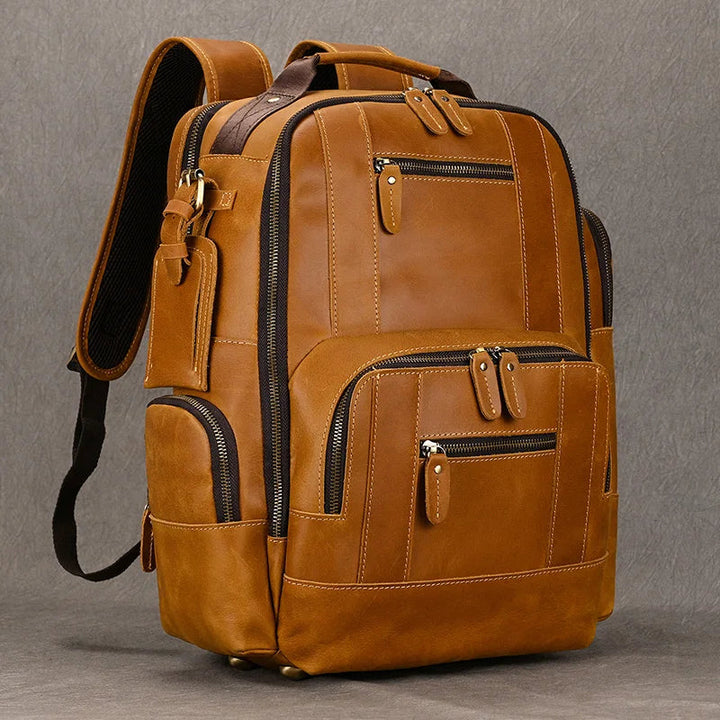 SummitCarry - Mochila De Viaje Vintage De Piel De Vacuno