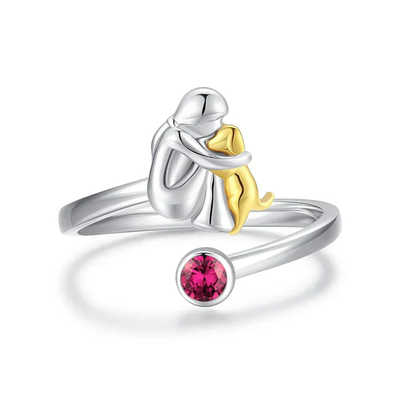 ForeverHug - Anillo Con Icono De Perro