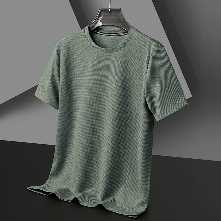 Sajid - Camiseta De Manga Corta Con Cuello Redondo Y Textura