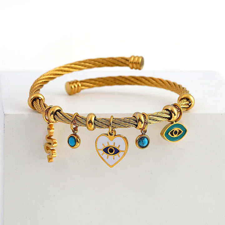 Nayvia - Pulsera con Amuleto Contra el mal de Ojo