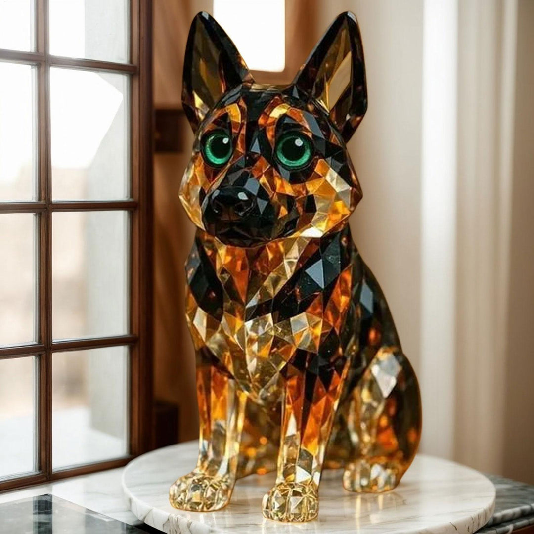 EternalPaws - Figurita de Pastor Alemán de Cristal
