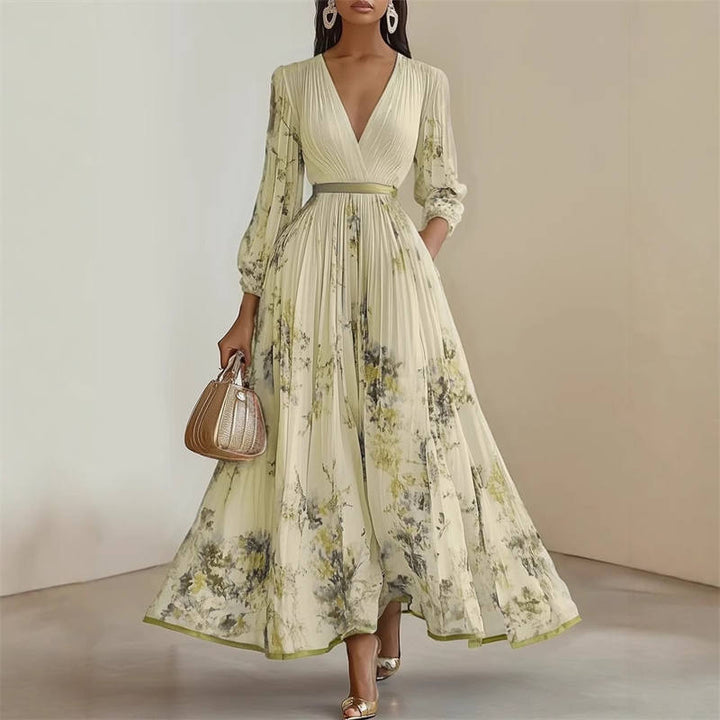 Pramudi - Vestido Largo Elegante de Manga larga